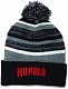 Rapala Шапка вязаная Rapala С помпоном #черная с красным логотипом