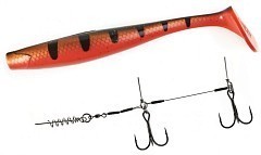 Lucky John Мягкие приманки Lucky John 3D BBS Series Kubira Swim Shad Giant 10.3" PG22 + Stinger XL
