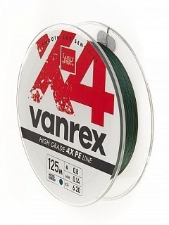 Lucky John Шнур плетеный Lucky John Vanrex х4 Braid Moss Green 125/014
