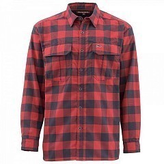 Simms Рубашка Simms Coldweather LS Shirt Red Buffalo Plaid XL